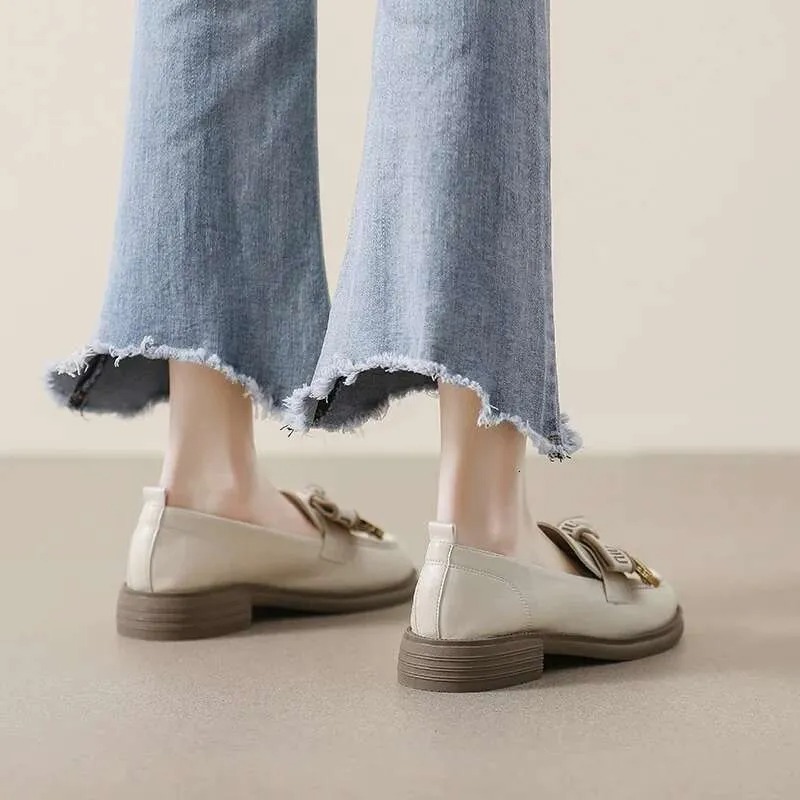 Women Girl Lolita JK Uniform Pump Cute Mary Jane Low heel 3cm bow Casual Loafers Pu Leather Slip on Flat Moccasins Shoes A26-44