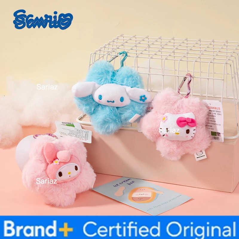 Sanrio Hello Kitty Kuromi Melody Cinnamoroll Plush Toy Doll keyring Backpack Pendant Cartoon Cute Childrens Toys Gift H251225
