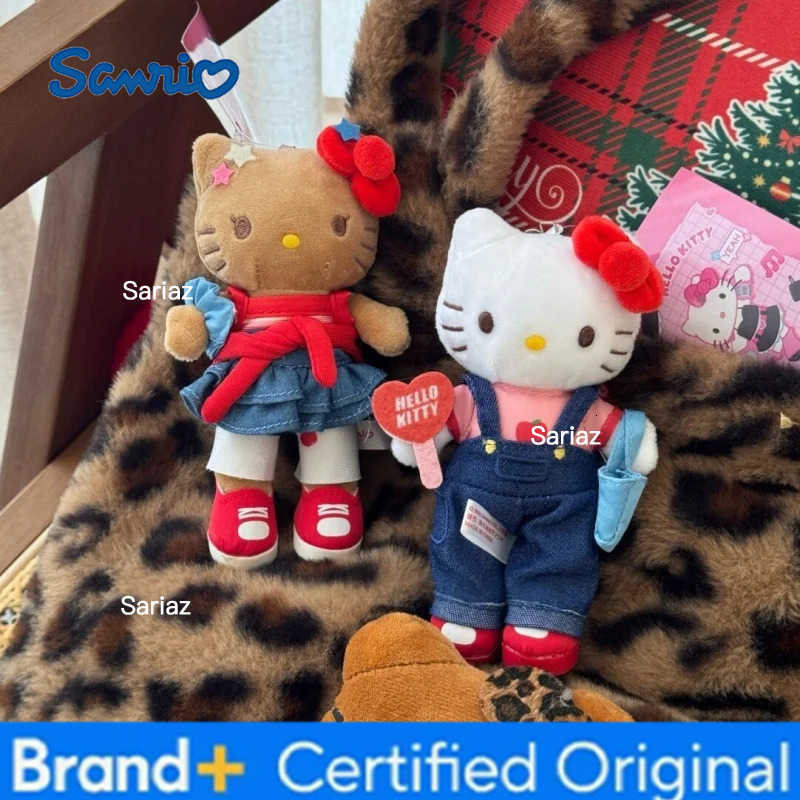 Sanrio kawaii Daily Shopping Series Black KTCat Plush Toy Pendant Black Cat Kitty Long Legs Star Hanging Soft Plush Toy Keychain H251225