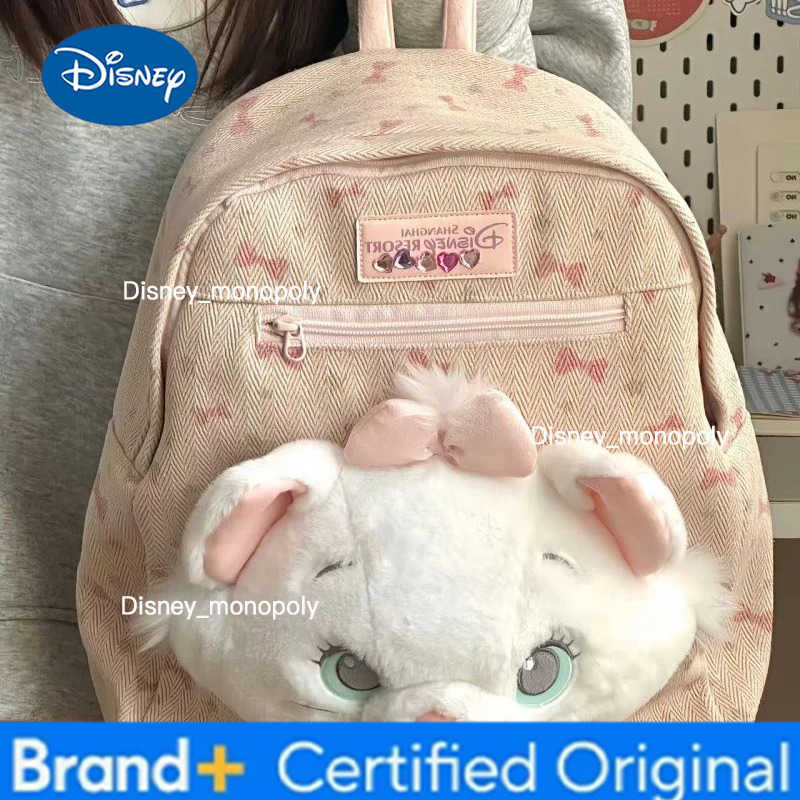 Disney Cartoon Marie Cat girl cute and sweet new fashion exquisite creative versatile college style large capacity backpack H251225