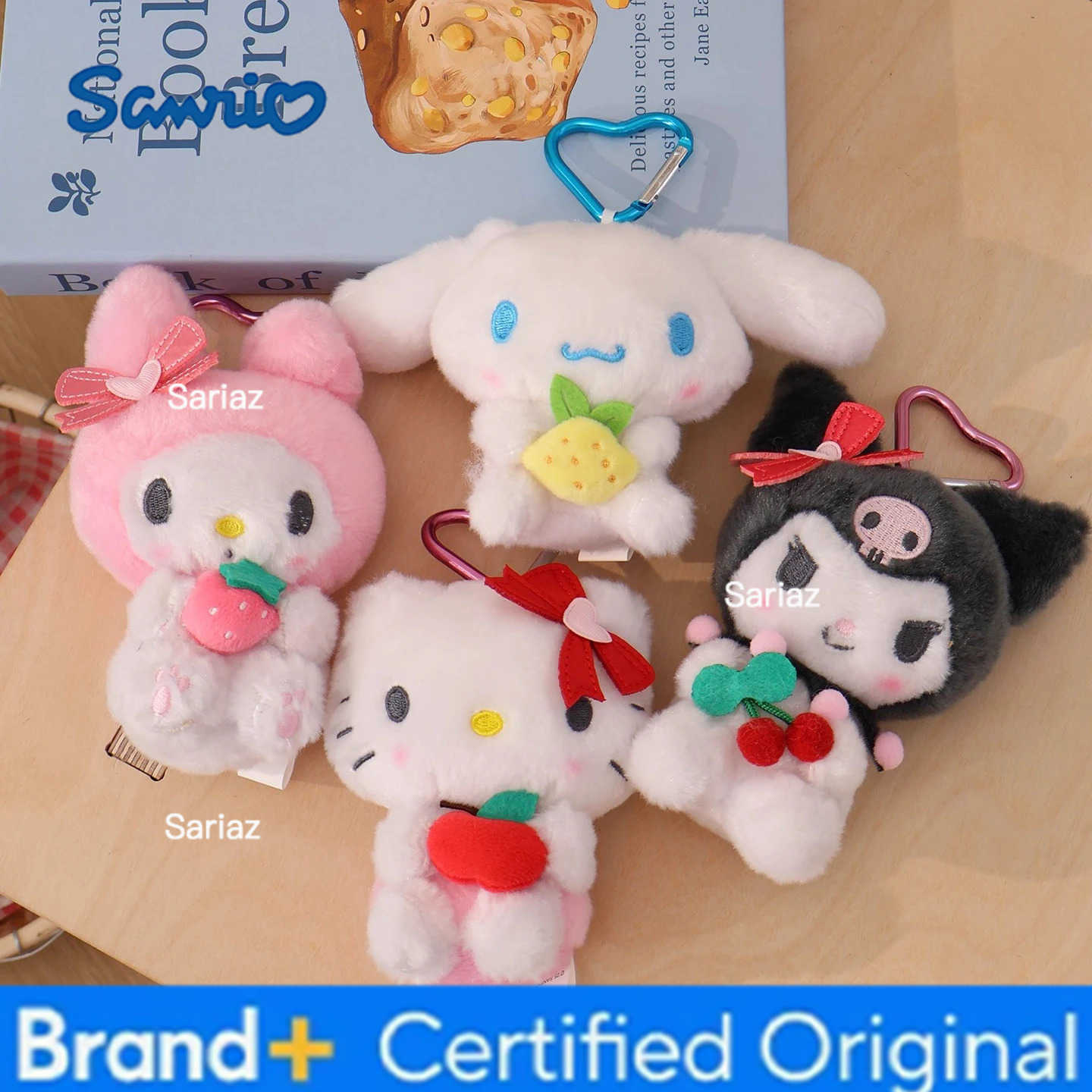 Sanrio Hello Kitty Kuromi Melody Cinnamoroll Stuffed Toys Pendant Cute Plush Toys Keyring Anime Keychain Birthday Christmas Gift H251225