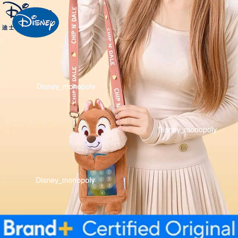 Disney Chip n Dale Mobile Phone Shoulder Crossbody Bag Cartoon Cute Doll Touch Screen Portable Mobile Phone Bag Birthday Gift H251225