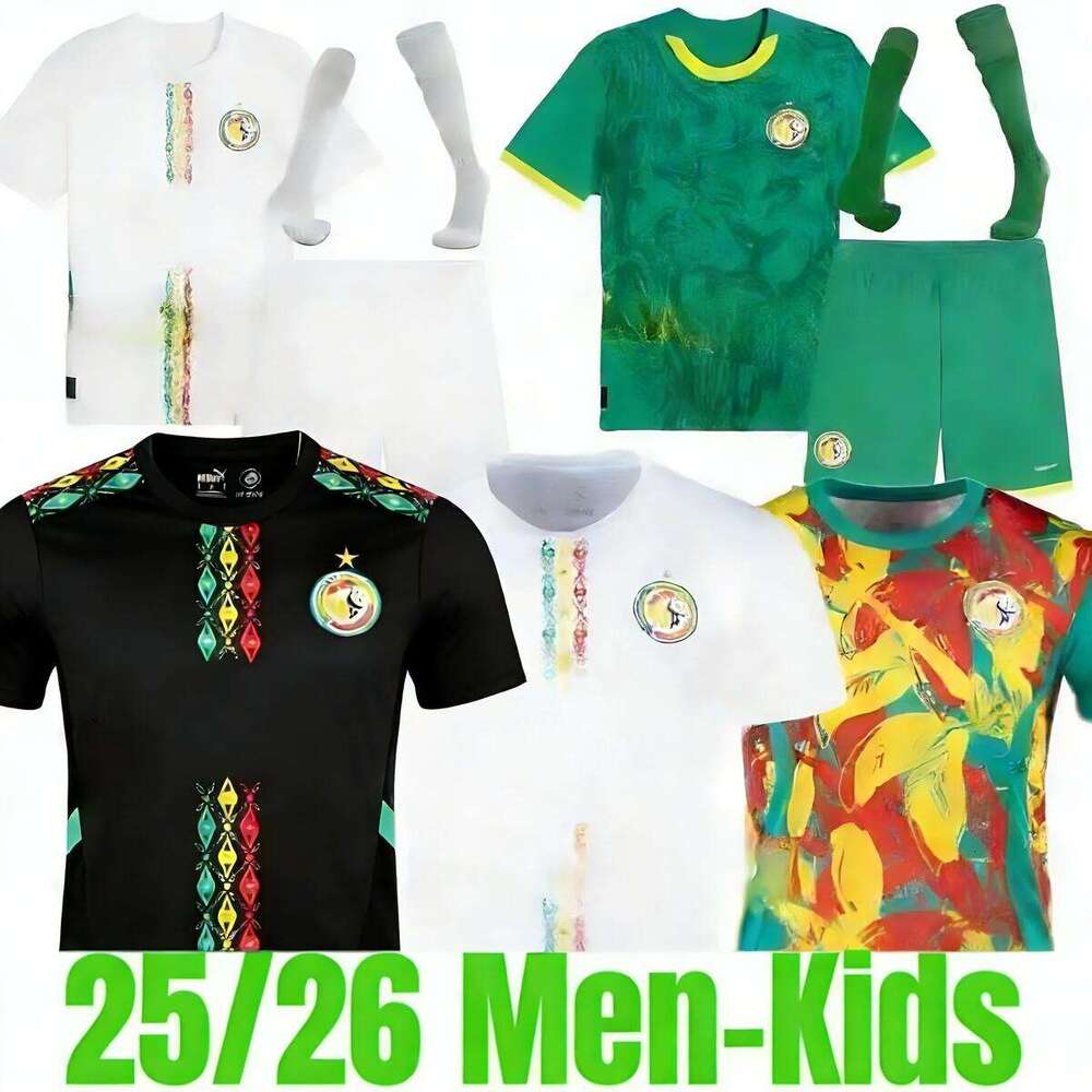 25/26 Senegal MANE Soccer Jerseys 2026 National Team SARR P.M.SARR N.JACKSON DIALLO SABALY NDIAYE LAMINE KOULIBALY DIATTA MENDY Men top Kids Kits Football Senegal