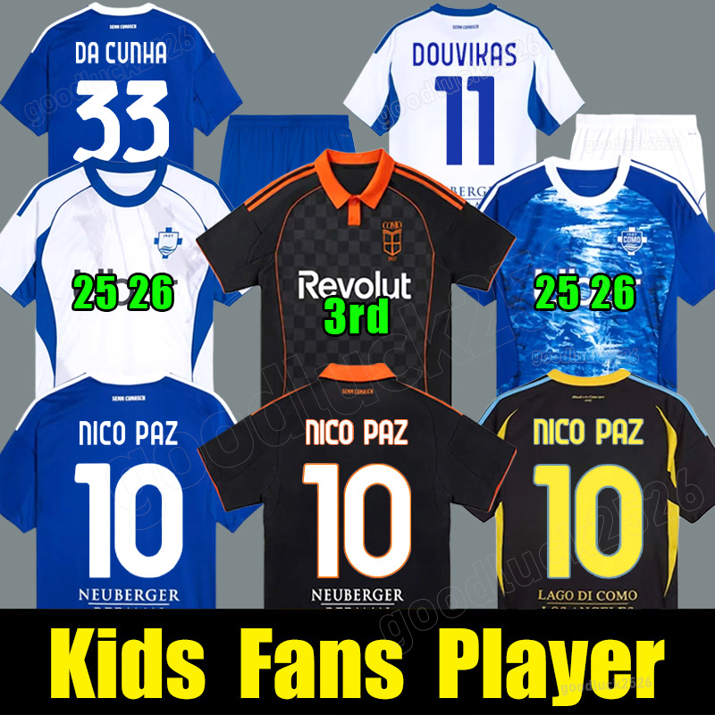 25 26 CUTRONE Como JERSEY 1907 soccer Jerseys Fans 3rd 2024 2025 2026 football shirt men camisas de futebol black fourth uniforms A.DIAO NICO PAZ kits