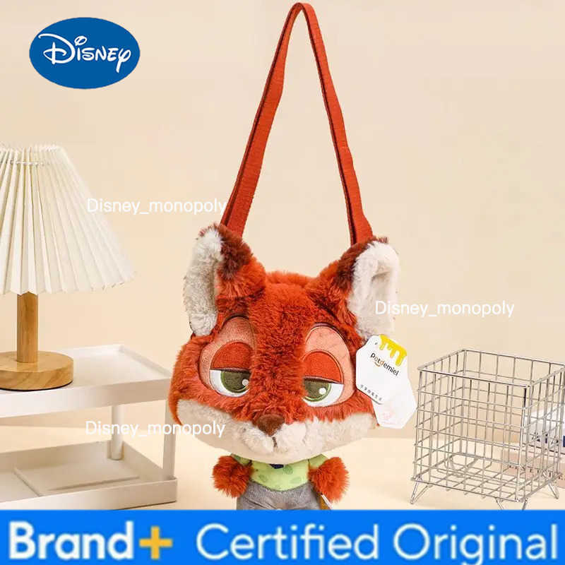 Disney Zootopia Judy Nick Plush Toy Adorable Face Large Capacity Shoulder Bag Full Body Design Big Head Character Design Gift H251225