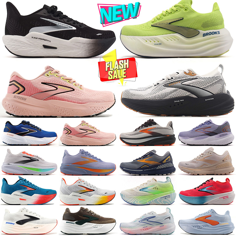 brookes brookshoes running shoes for men women Hyperion Glycerin Max 21 22 Adrenaline GTS 23 24 Ghost 17 mens trainers outdoor sneakers black white pink blue