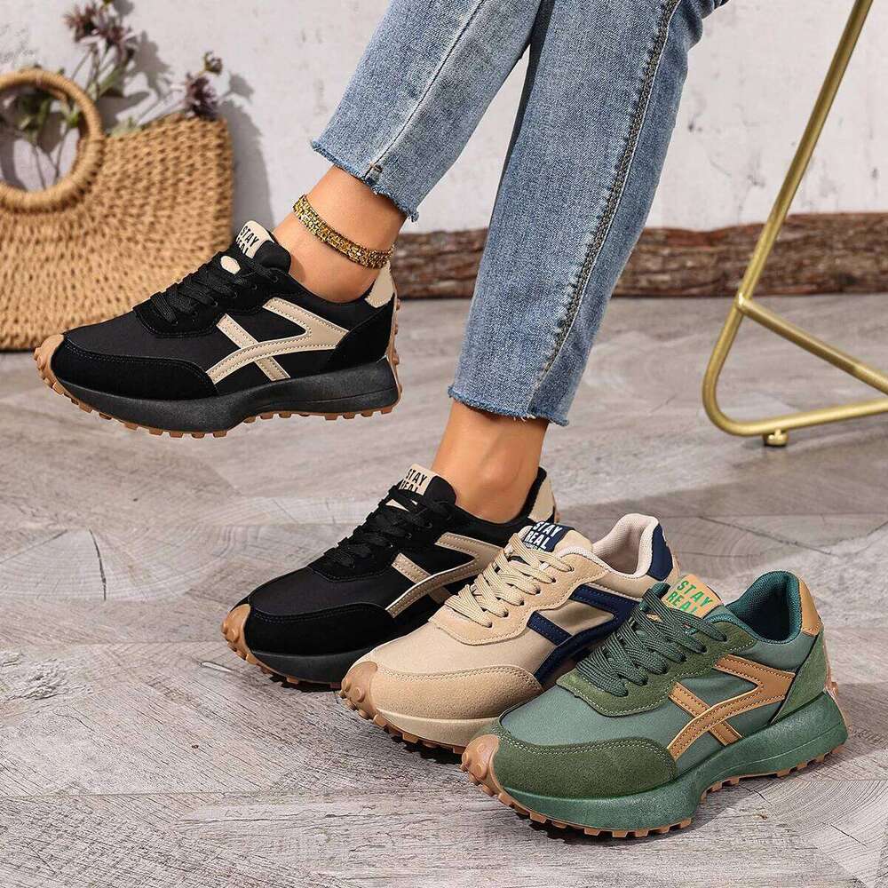 2025 New Spring Casual Lace Up Sport Sneakers Luxury Platform Anti-slip Running Shoes Women Zapatos De Mujer X251225