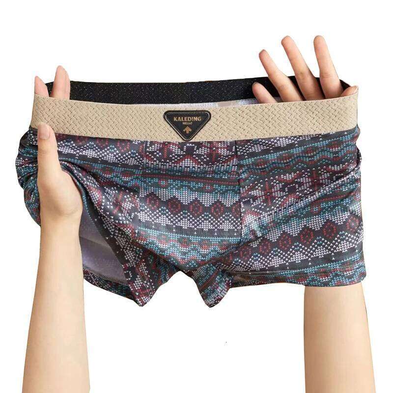 4pcs Ethnic Men's Underwear Light Luxury Style Boxershorts Comfortable Breathable for Young People Fashion Men Panties X251225