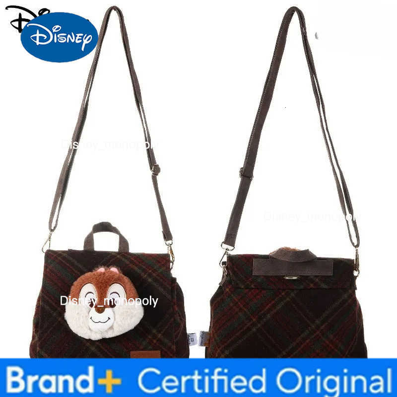 Disney Cute Cartoon Merchandise Chip Backpack for Girls Fashionable Versatile Simple Portable Large-Capacity Crossbody Bag H251225