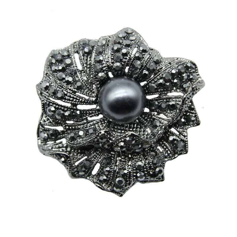 women retro black bow brooch fashion suit accessories pins 25N1225