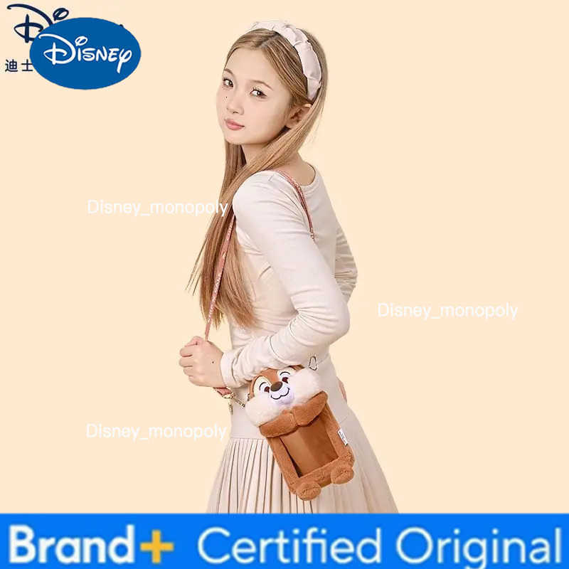 Disney Chip n Dale Mobile Phone Shoulder Crossbody Bag Cartoon Cute Doll Touch Screen Portable Mobile Phone Bag Birthday Gift H251225