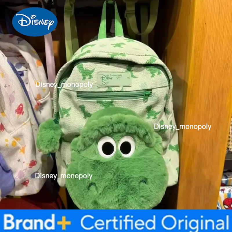 Disney Toy Story Rex Backpack Large Capacity Schoolbag Peripheral Products Cartoon Anime Plush Doll Cutetravel Bag Festival Gift H251225