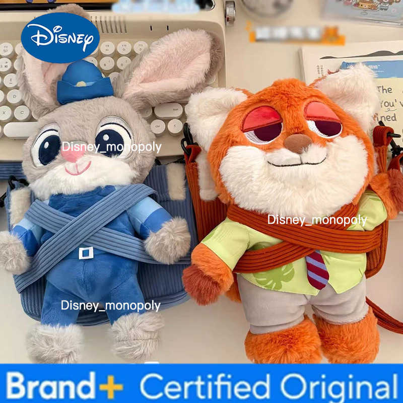Disney Zootopia Judy Hopps Nick Wilde Plush Doll Bag Detachable Cute Single Shoulder Bag Crossbody Bag Girls Gift Holiday Gift H251225