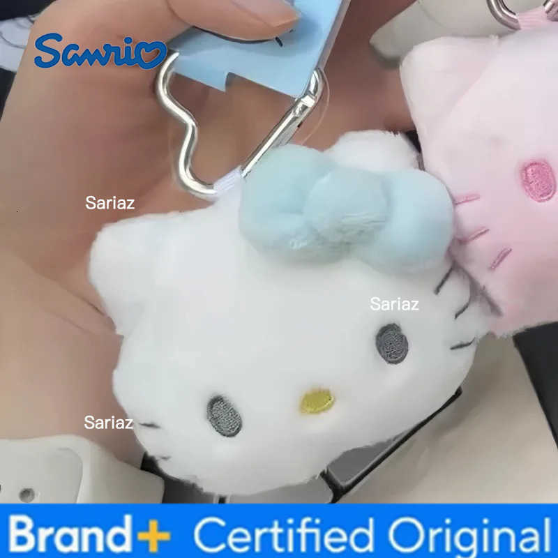 Sanrio 7cm/276in Hello Kitty Plush Keychain Cartoon Pendant Cotton Kawaii Anime Peripherals Doll Cute Keyring Backpack Girlfriend Gift H251225