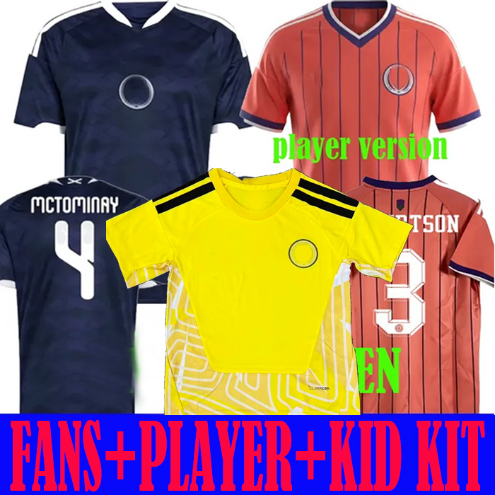 Fans player 25 26 Scotland Soccer Jerseys 2026 2027 ROBERTSON Mctominay SHANKLAND MCGREGOR Football Shirt Home Away Maillot De Foot GK Men Kids Unifrom 16-XXL