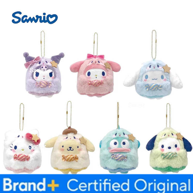 Sanrio Halloween Ghost Candy Series Kitty Cinnamoroll Kuromi My Melody Pochacco Pompompurin 12CM Plush Doll Toy H251225