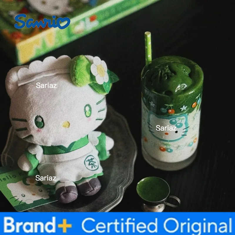 Sanrio New Hello Kitty Plush Keychain My Melody Matcha Maid Series Stuffed Backpack Pendant Kuromi Kawaii Keyring Bag Charm Gift H251225