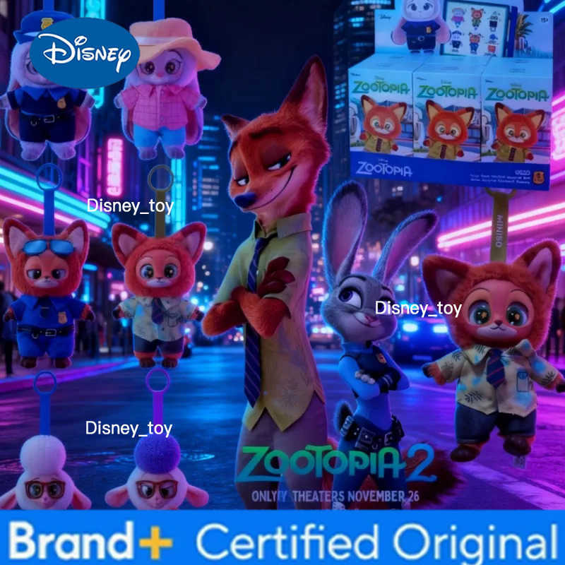 Disney Trendy Zootopia Collectible Vinyl Blind Box with Cute Cartoon Plush Toy Pendant Unisex Surprise Mystery Gift for AllAge H251225