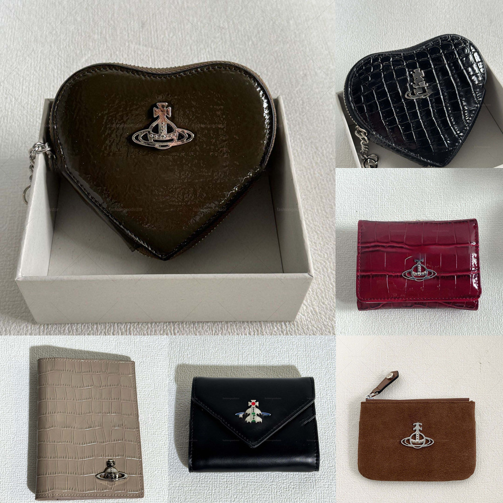 European and American Punk Empress Card Holder Simple Retro Small Bag Niche Design Saturn Card Holder Crocodile Pattern Unisex Card Holder cfb