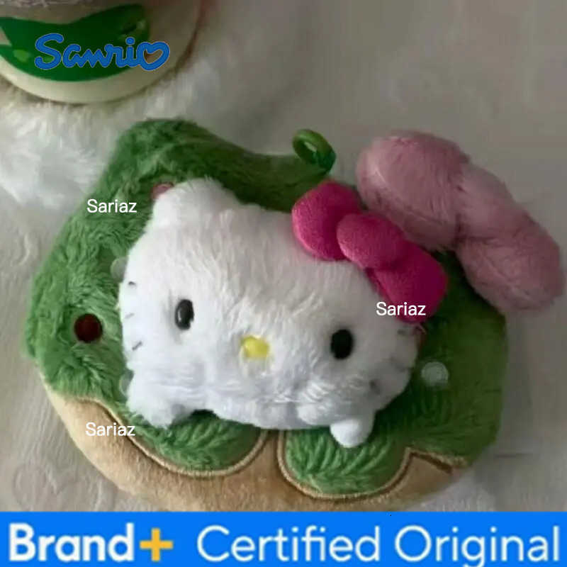 Sanrio Cute Cartoon Kawaii Matcha Series New Japanese Dessert Cake Roll Hello Kitty Plush Doll Keychain Bag Pendant Toy Gift H251225