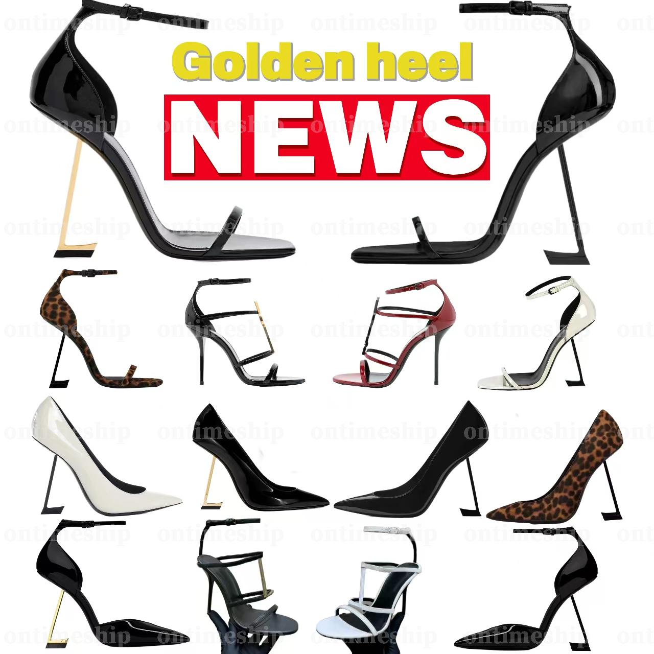 yslhighheel Designer Heels Women Mules Dress Heels Luxury High quality Patent Leather Suede Lady Sandals Party Wedding Black Pumps Slingback 8cm 10cm Heels