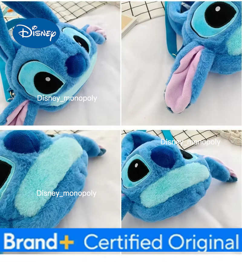 Disney New Lilo Stitch Toy Kawaii Plush Messenger Bag Girl Tote Bag Anime Plush Backpack Kids Cartoon Plush Soft Bag Gifts H251225