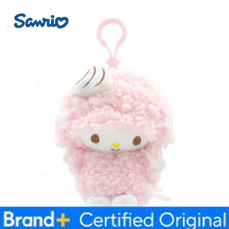 Sanrio Kawaii Pink Piano Sheep Plush Doll Keychain Coin Purse Sweet Girl Cute Backpack Pendant Keyring Decoration Holiday Gifts H251225