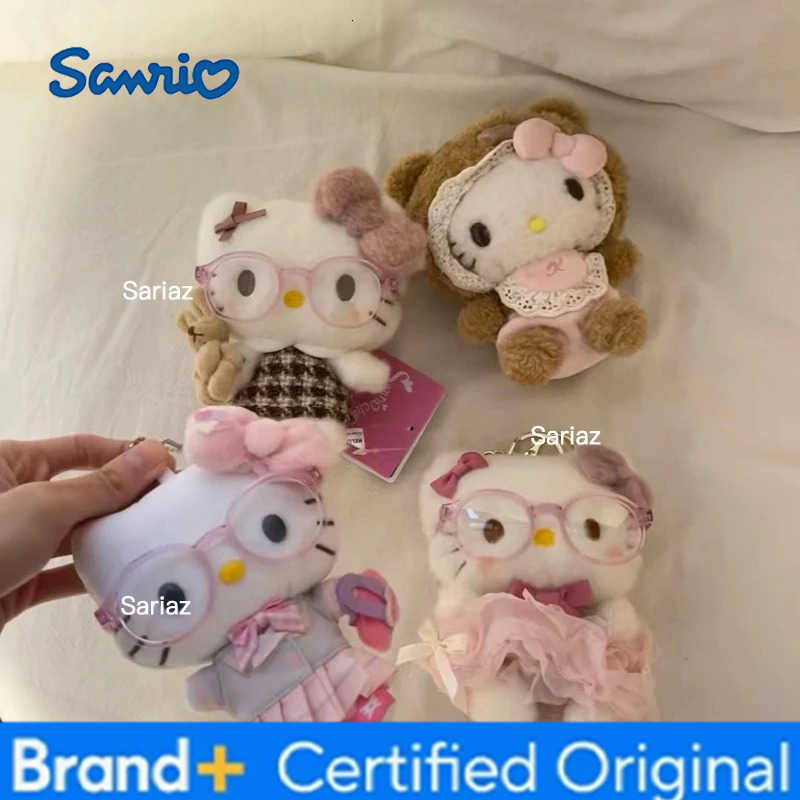 Sanrio Plush Keychain Hello Kitty Cute Cartoon Bag Pendant Car Phone Keyring For Backpack Hanging Accessories Women Xmas Gifts H251225