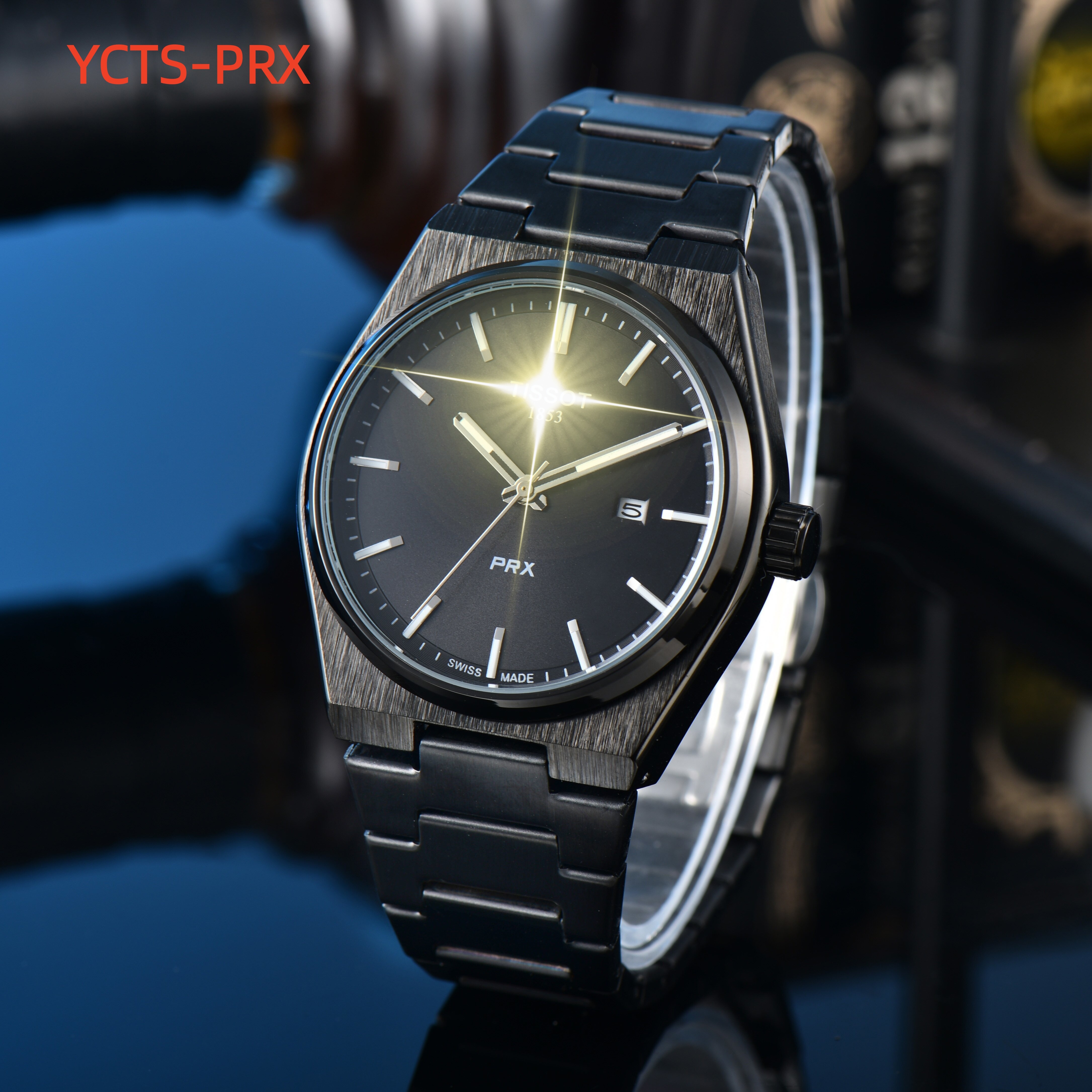 Mens 1853Tissity watch designer luxury quartz movement watches high qualit rose gold size stainless steel strap sapphire Orologio TISSOTITYly PRX Wristwatches