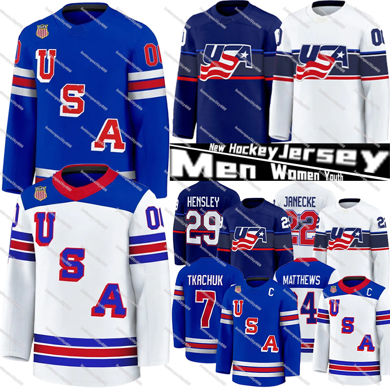 team USA hockey jersey 2026 Olympices hockey jersey Auston Matthews Kyle Hughes Charlie McAvoy Jack Eichel Brady Tkachuk Matthew Tkachuk Dylan Larkin jerseys