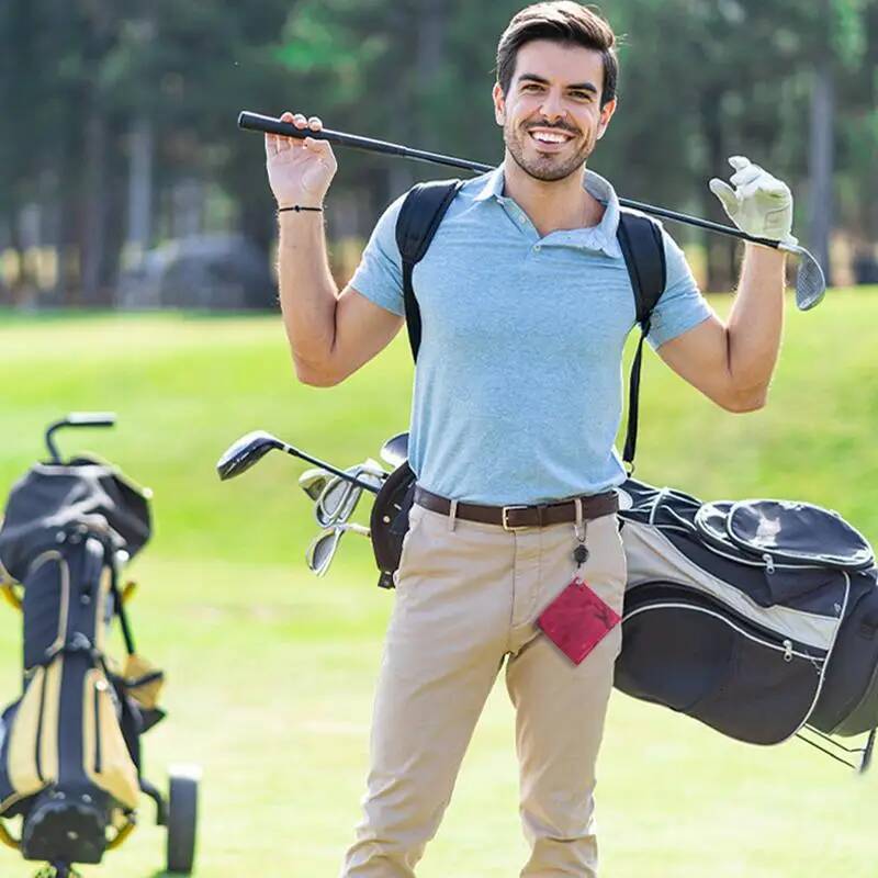 Club Cleaning Portable Bag Towel With Carabiner Clip Golf Accessories Cleaner Tool For Golfers Men Women Quickly