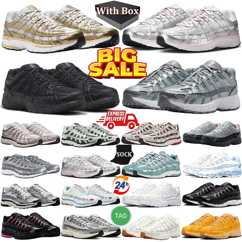 With Box Designer Shoes P6000 trainer P 6000 Men Women Sneakers Metallic Silver Triple Black White Anthracite Smoke Grey Outdoor Trainers Casual shoes Running shoes