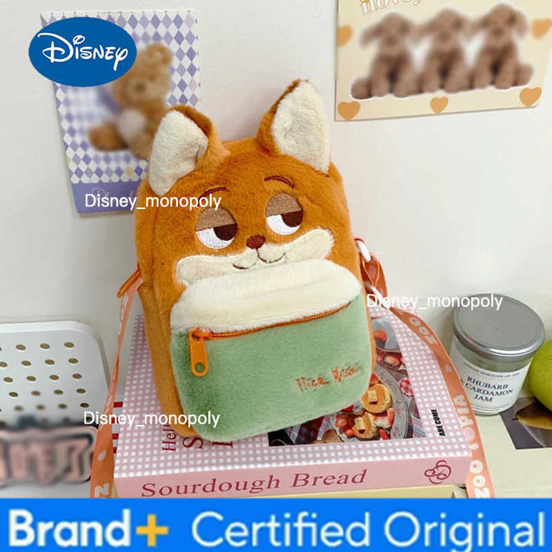 Disney Zootopia Plush Crossbody Bag Nick Wilde Judith Laverne Hopps Stylish Cartoon Cute Shoulder Bag Birthday Christmas Gift H251225