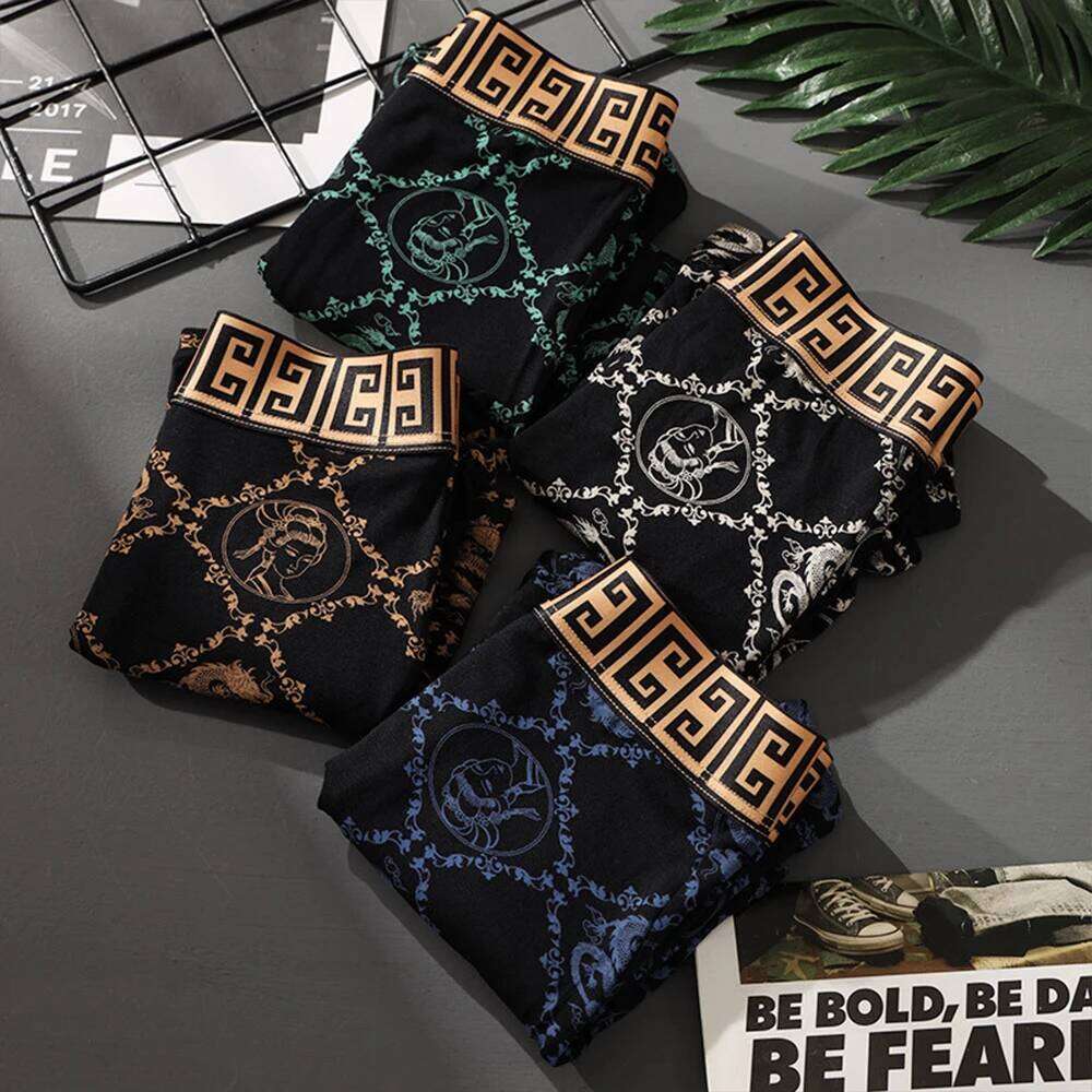 4pcs/set 95% Rayon 5% Bamboo Sports Boxers High Elastic Anti-Roll Running Fitness Breathable Men's Underwear X251225