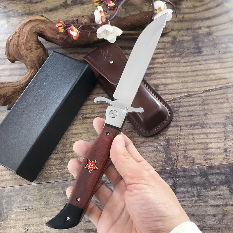 EDC Folding Knife 440C Mirror Finish Blade Resin Handle Outdoor Manual Tactics Pocket Knives Multi Tool