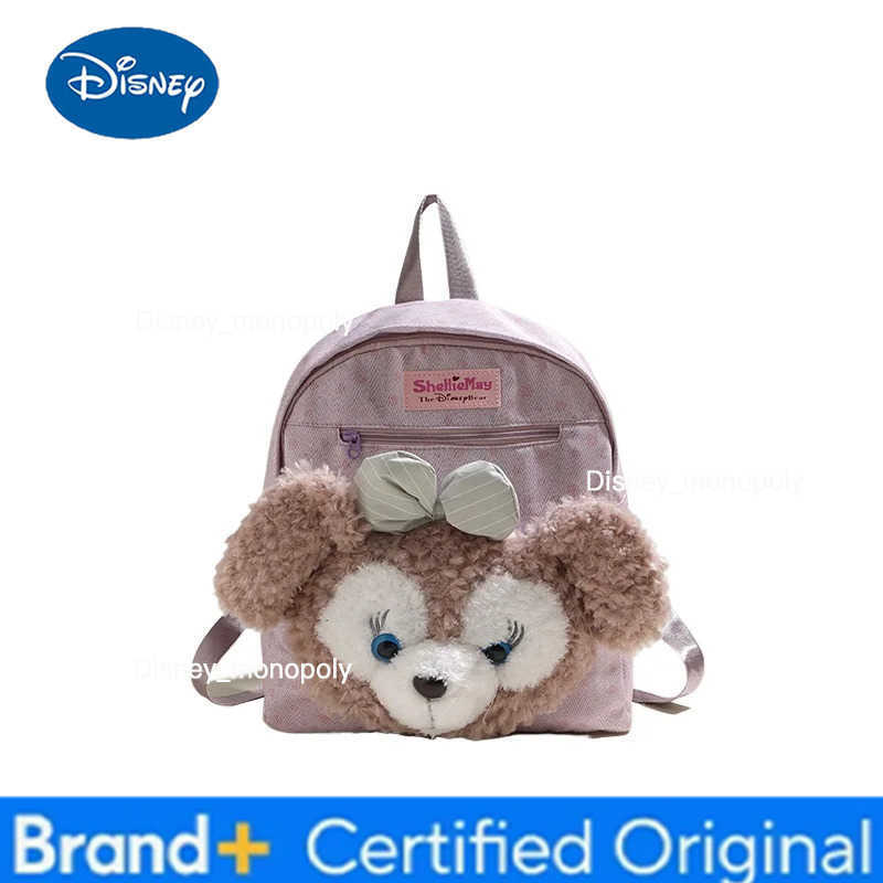 Disney 2025 New Cute Cartoon Duffy Bear Doll Large Capacity Backpack Student Commuting Versatile Backpack Girl Birthday Gift H251225