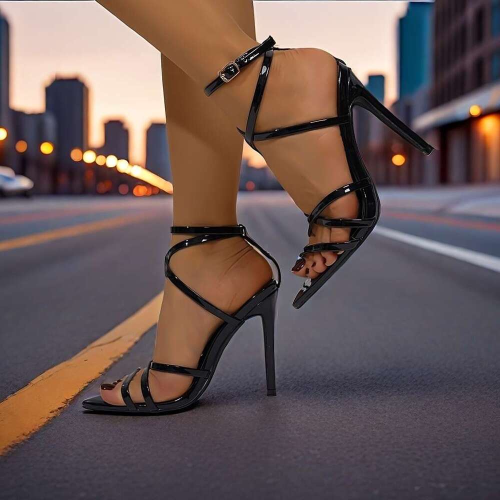Women S Sandals New Summer High Heels With Thin Heels Pointed Open Toe Single Strap Fashion Shoes For Dresses MOJIDASHU