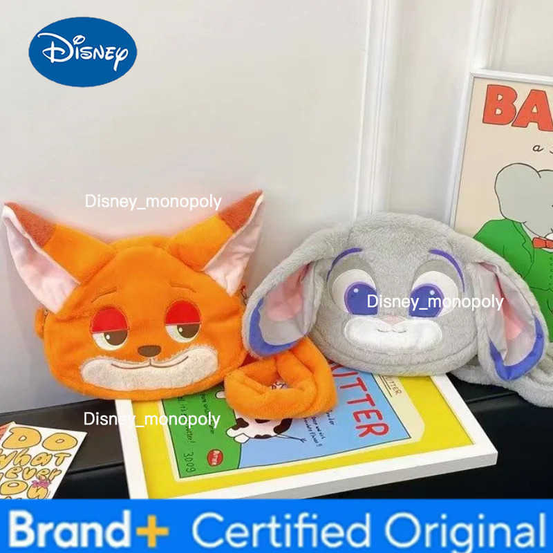 Disney Judy Hopps Nick Wilde cute creative kawaii doll crossbody bag personalized anime movie cartoon plush shoulder bag gift H251225