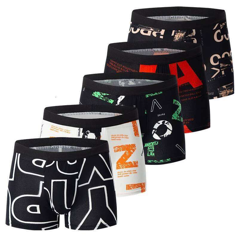 5/10 Pcs Men's Fashionable Printed Multi-color Combination Youth Casual Sports Underwear Boxer Shorts Home Pant X251225