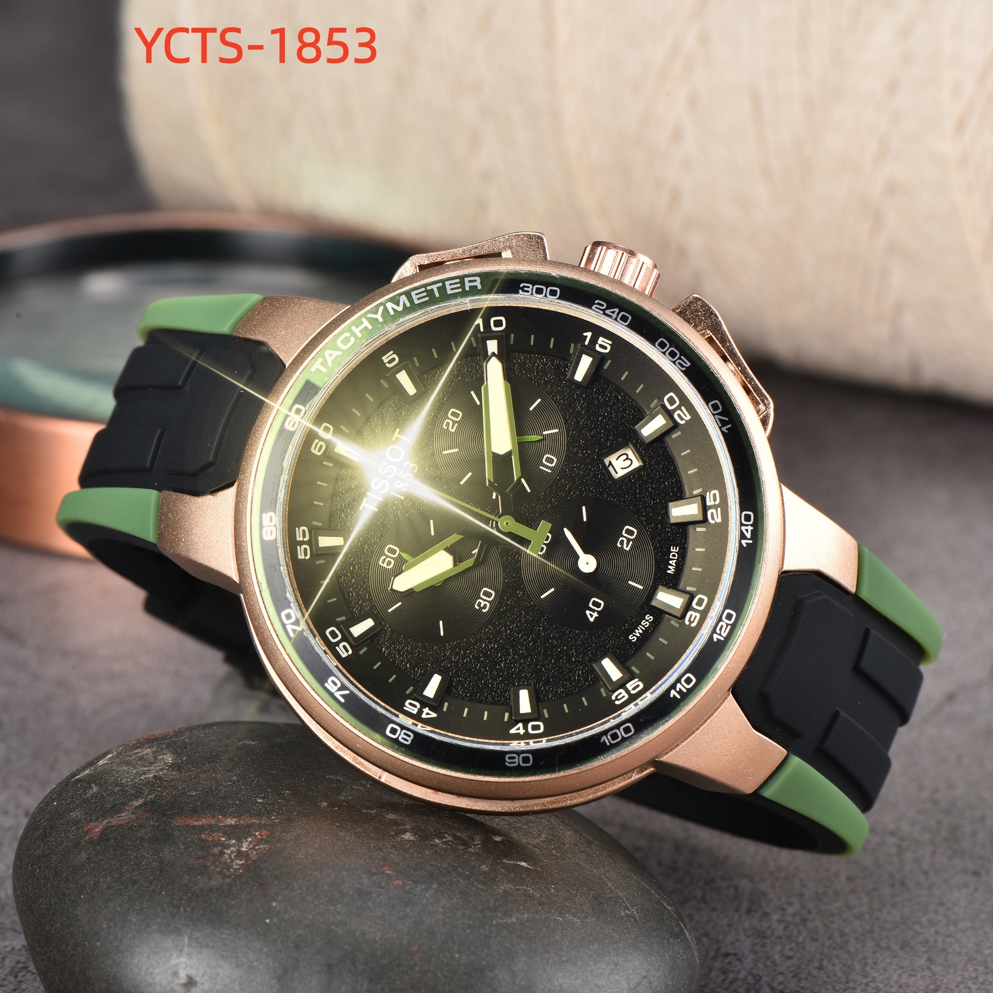 2026 Mens new 1853Tissity watch designer luxury quartz movement watches high qualit rose gold size stainless steel strap sapphire Orologio PRX Wristwatches 126