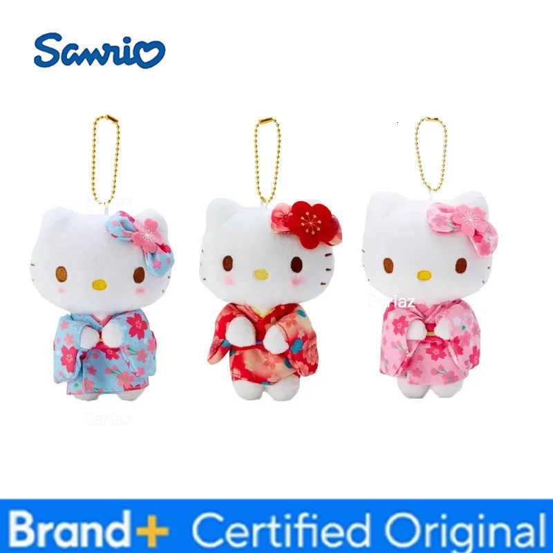 Sanrio New Cute Sakura Kimono Series Cat Plush Pendant Keychain Pendant Girl Heart Gift Womens Bag Pendant Childrens Gift H251225