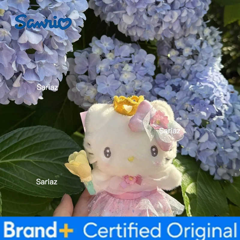 Sanrio New Flower Fairy Series Hello Kitty Plush Toy Keychain My Sweet Piano Blossom Stuffed Backpack Accessory Kawaii Gifts H251225