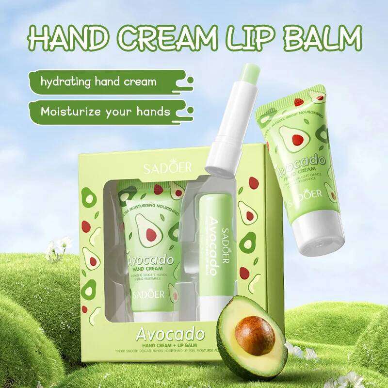 Avocado Hand Cream and Lip Balm Set Deeply nourishing, locks in moisture X251225