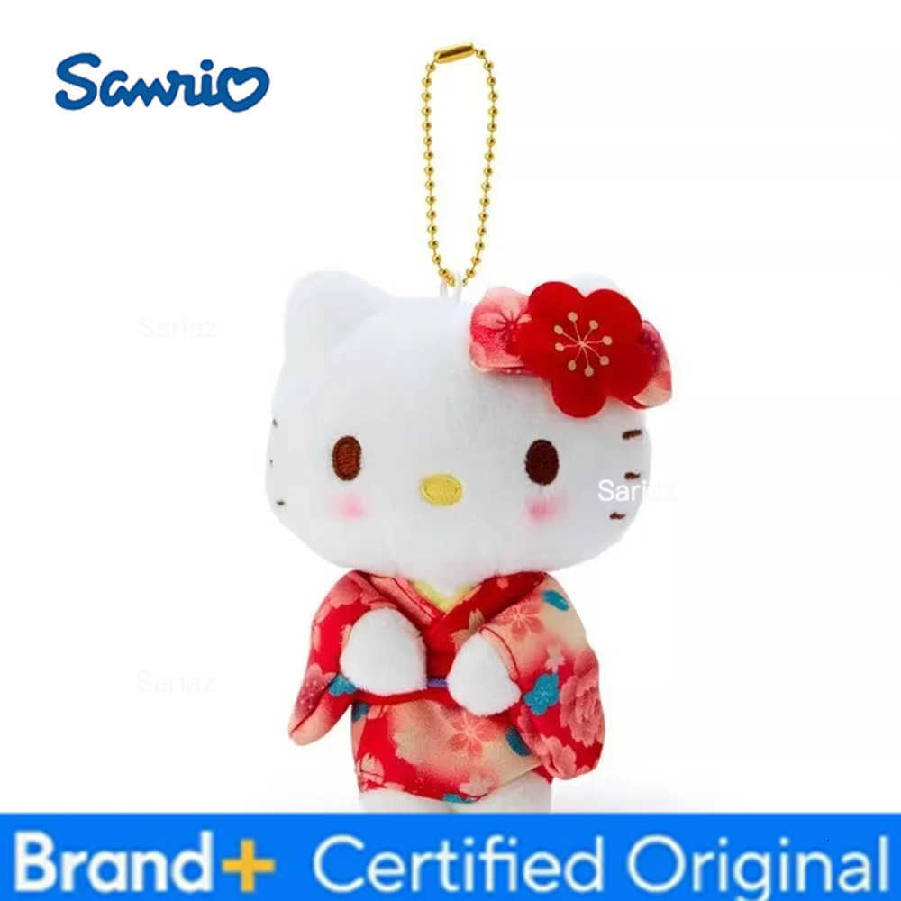 Sanrio Sakura Kimono Kitty Cinnamoroll Kuromi 14CM Pendant Keychain Plush Doll Toy H251225
