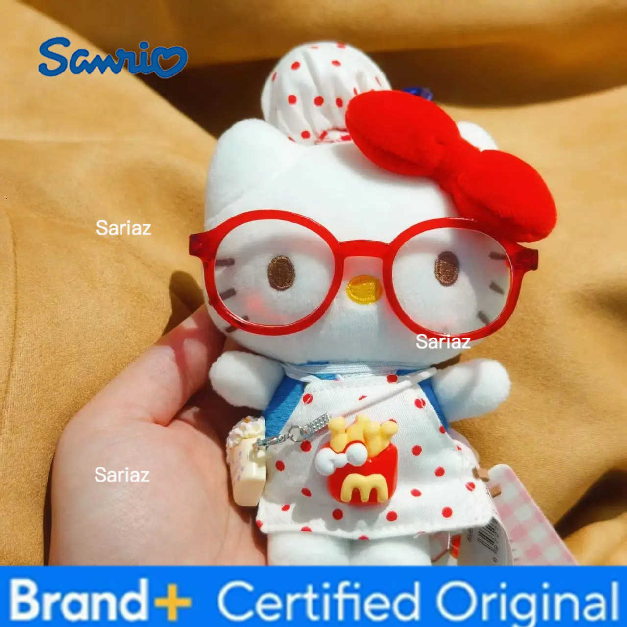 Sanrio Hello Kitty Keychain Anime Doll Kawaii Kitty Cat Gourmet Plush Hanging Key Chain Cute Backpack Decoration Accessories Girl Gifts H251225