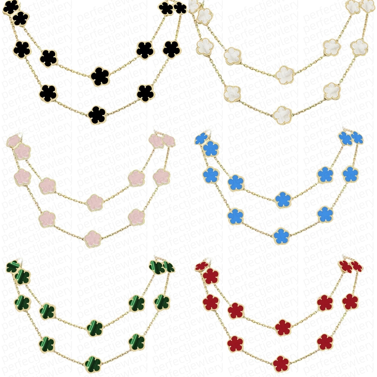 20 flower clover necklace designer necklaces designer jewlery women fashion casual classic festival mother of pearl stainless steel 18K Gold Plated woman necklace