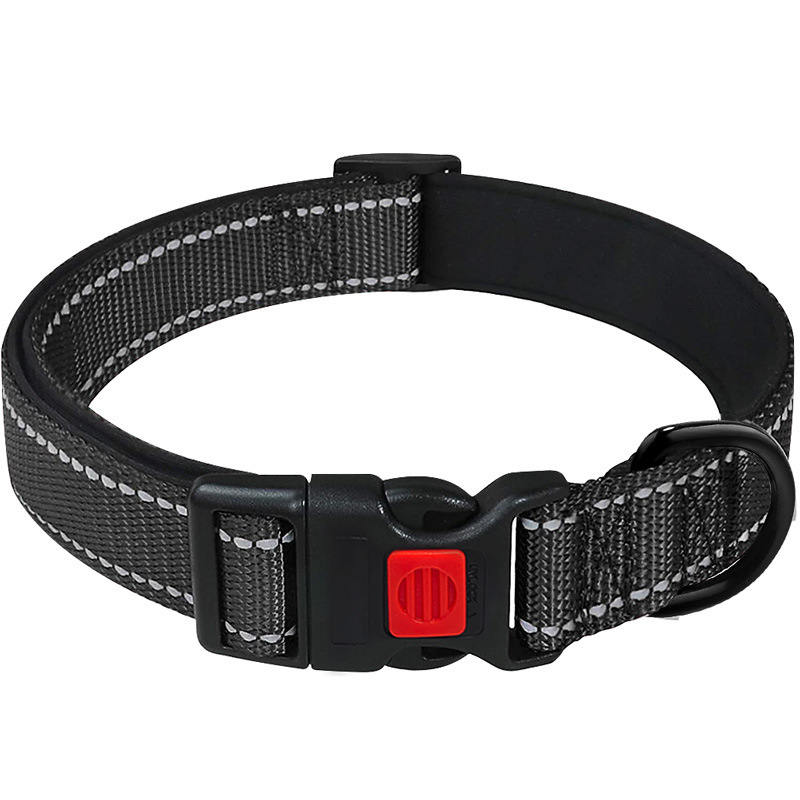 Durable Reflective Dog Collar Diving Material Multi Color Adjustable Pet Collar