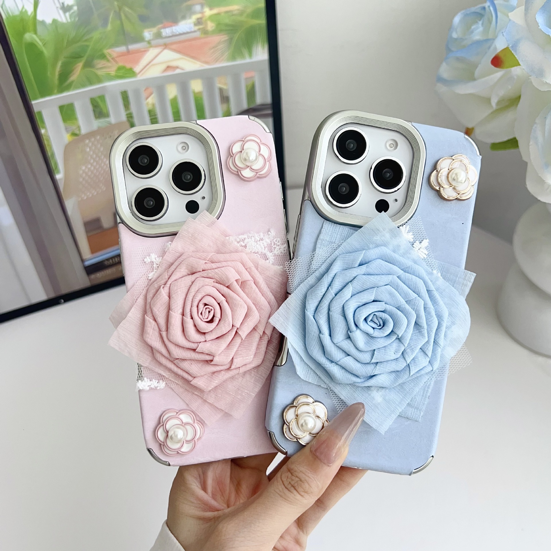 Suitable for iPhone 17 Max Phone Case Niche Velvet Rose Ins Cute Female Apple 16 Pro Flower