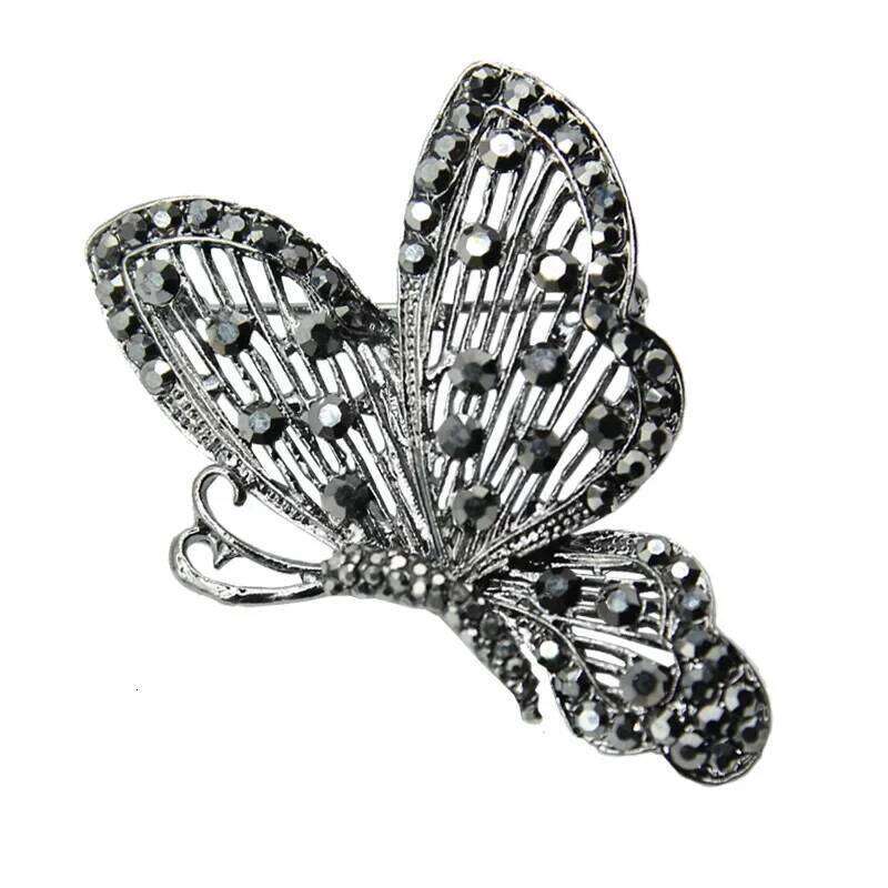 women retro black bow brooch fashion suit accessories pins 25N1225