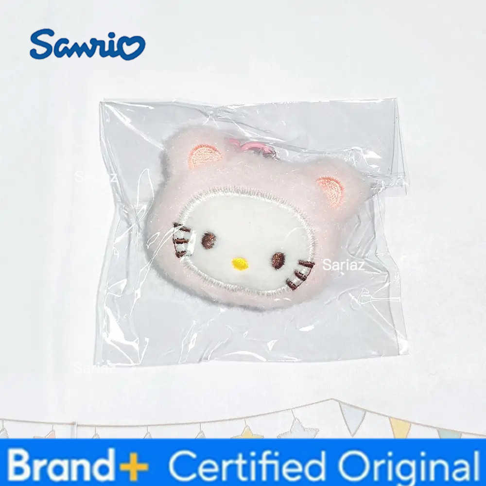 Sanrio Kawaii Hello Kitty Embroidered Plush Doll Keychain Sweet Girl Cute KTM Backpack Pendant Keyring Decoration Holiday Gifts H251225
